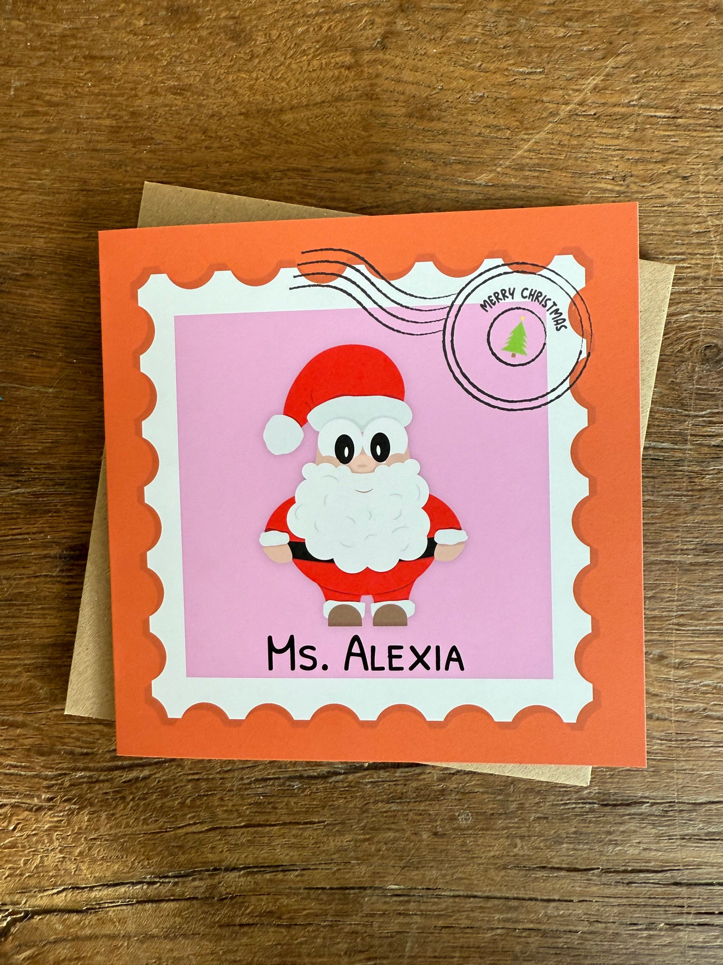Santa Teacher Card