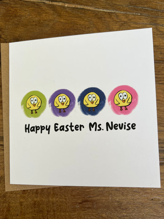Personalised Dancing Easter Chicks